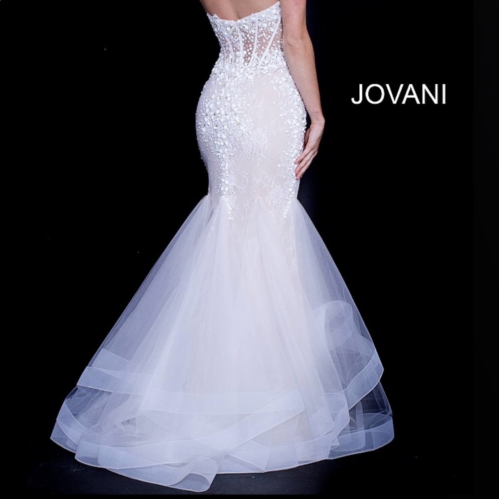 Jovani Off White Prom Dress; Style #57428 - Picture 3 of 4
